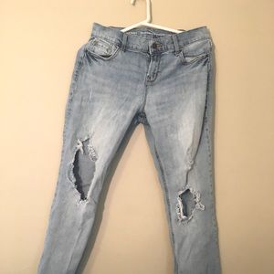 Old Navy Boyfriend Straight Cut Ripped Jeans